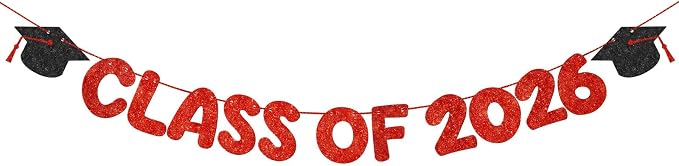 Fulmoon Congrats Grad Class of 2026 Banner Graduation Party Decor Class of 2026 by Fulmoon