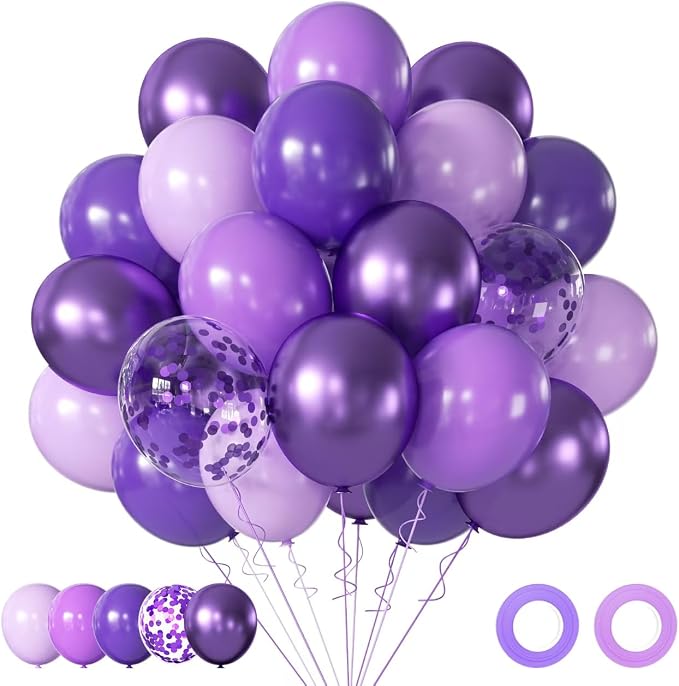 AIOZX Purple Latex Balloon Set by AIOZX