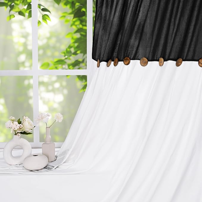 Farmhouse Cotton Linen Curtains - Image 3