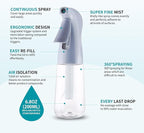 TANSHINE Continuous Spray Bottle for Hair,Ultra Fine Mist Water Hair Spray Bottles,Mister Spray Bottle,Refillable Plastic Sprayer for Hairstyling,Cleaning,Alcohol,Plants,Salons,6.8oz/200ml,Dusty Blue