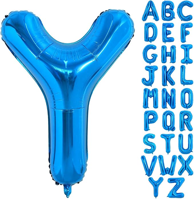 TONIFUL 40 Inch Large Blue Letter Y Foil Balloons Alphabet Balloons | Giant by TONIFUL