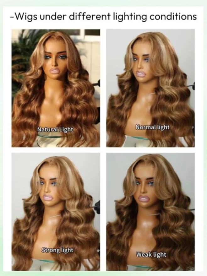 KLAIYI Wear And Go Glueless Wig Bye Bye Knots 13x4 Precut Lace Front Wigs Human Hair Ombre Highlight Blonde Body Wave Wig Pre Bleached Pre Everything Pre Plucked with Baby Hair 3S Ready to Wear 20Inch