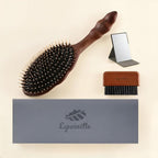 Boar Bristle Hair Brush-Gentle on Scalp with No Pulling,for Smooth,Shiny Hair and Reduced Static.Detangling Hairbrush for Fine,Thin,and Curly Hair with Scalp Massage.