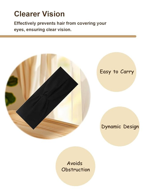 10 Pcs Wide Absorbent Sport Headbands for Women, Non-slip, Stretchy, Soft Cotton Twist Knotted Hair Bands for Daily Workout Yoga Running Sports, AA