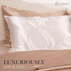 100% Mulberry Silk Pillowcase for Hair and Skin, 22 Momme Pure Natural Silk Pillow Case Both Sided with Zipper, Pillow Cover for Women Mom Men (Ivory White, Queen 20''×30'', 2 Pack)