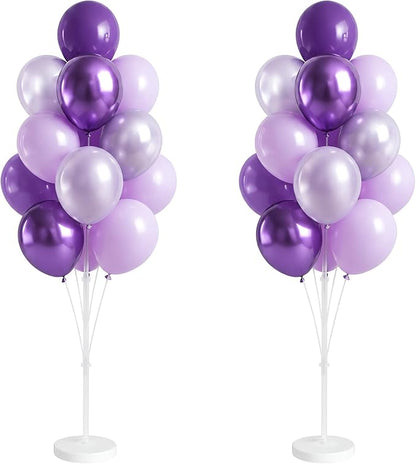 Lavender Balloons Column Kit for Floor or Table by Tosuced