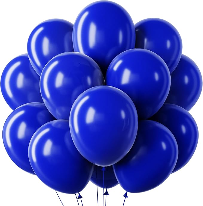 RUBFAC Royal Blue Balloons 65pcs, 12 Inch Party Balloon by RUBFAC