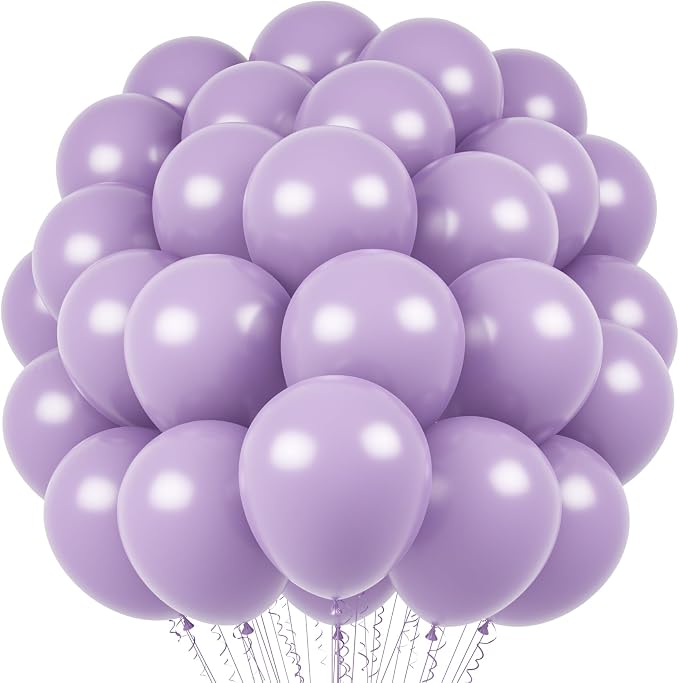 Voircoloria 66pcs Lilac Purple Faded Purple Latex Party Balloons, 12inch | by Voircoloria