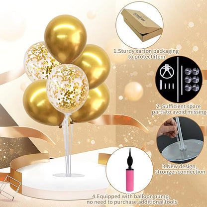 TONIFUL 4 Set Gold Balloon Stand Balloon Centerpieces - Image 4