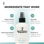 Gentlemen Republic Sea Salt Spray for Men & Women – Hair Texturizing Spray with Dead Sea Salt, Vitamin E & Kelp – Adds Volume & Texture – Lightweight Texturizing for Hair Men – 8 oz