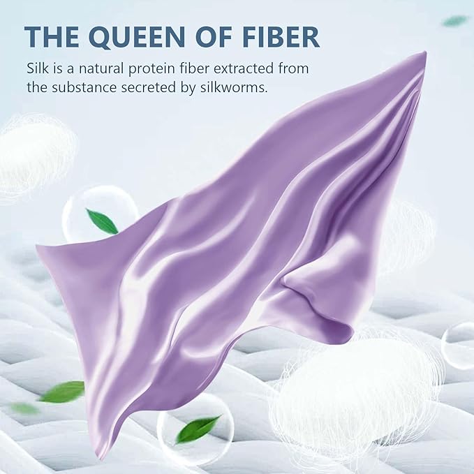 Silk Pillow Cases King Size 100% Mulberry Silk Pillowcase for Hair & Skin 22 Momme Both Sided Grade 6A Silk Cooling Soft Breathable 20 x 36 Inches with Hidden Zipper 1PC, Lavender