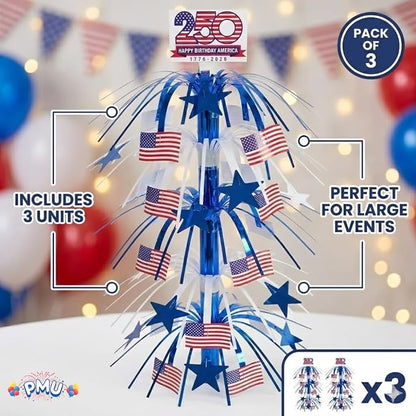 PMU 3 Pcs 21 Inch Patriotic Centerpieces - Image 3