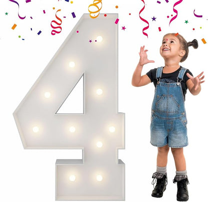 3FT Light Up Numbers Letters, Mosaic Numbers by MerryMosaics