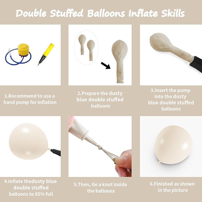 Double Stuffed White Sand Balloon Garland Arch Kit | 18/12/10/5inch Different - Image 2