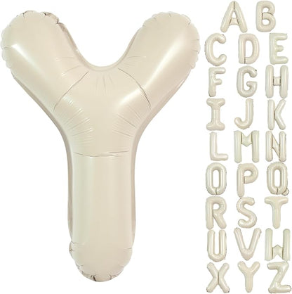 TONIFUL 40 Inch Large Cream White Letter Y Balloons Giant Alphabet Letter by TONIFUL