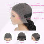 26 Inch Water Wave 13x6 HD Lace Front Wigs Human Hair Pre Plucked 200 Density Deep Part Curly Wig for Women Water Wave Frontal Wigs Human Hair