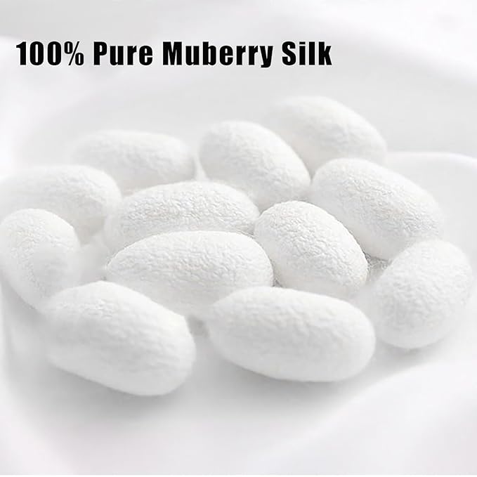 6PCS 100% Pure Mulberry Silk Hair Tie,Natural Silk Hair Scrunchie Worn on Trip, Party, Daily Life and Other Occasions, Suitable for Giving Yourself, Family and Friends Hair Accessorie(Combination 5)