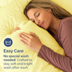 King Pillow Cases Set of 4 - Ultra Soft Hotel Quality Pillowcase Covers - Comfy, Cozy & Wrinkle Free - Shrinkage, Stain and Fade Resistant - Machine Washable Pillow Protectors - 4 Piece Set - Yellow
