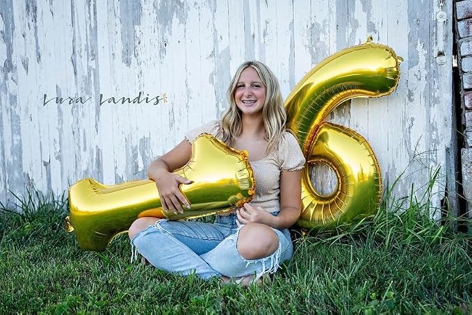 Gold 16 Balloon - Image 2