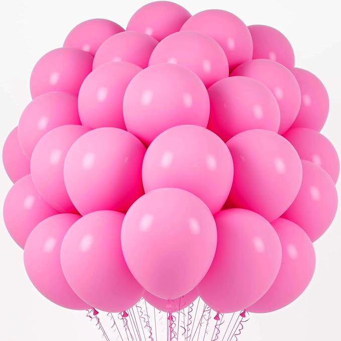 Voircoloria 66pcs Pink Latex Party Balloons, 12inch | by Voircoloria