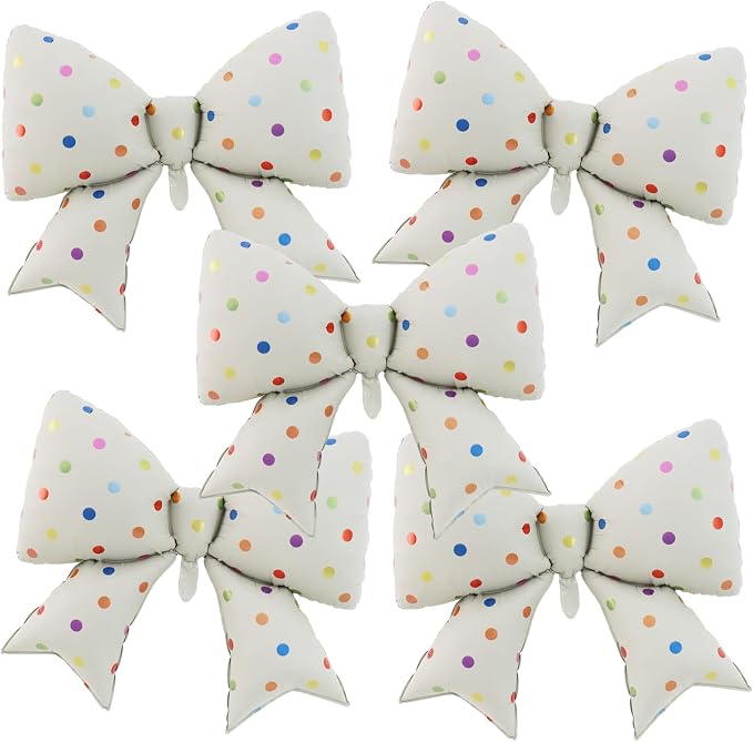 38 Inches Bow Balloon Colorful Print by Vuzvuv