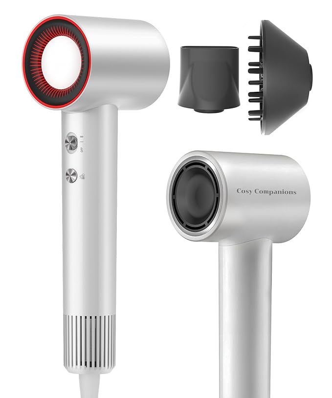 Negative Ion Hair Dryer, Intelligent Heat Control for Hair Protection
