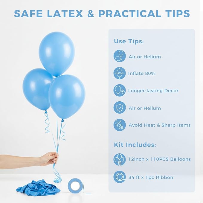 LovesTown 110PCS Latex Balloons 12inch Party Balloons Arch - Image 7