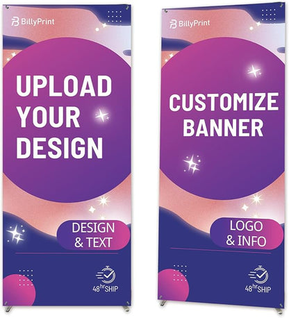 Custom Banner with X Stand | Personalized X Banner Stand by BillyPrint