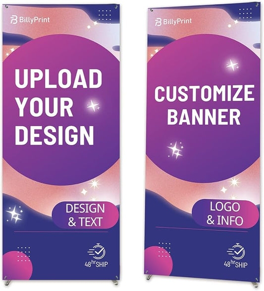 Custom Banner with X Stand | Personalized X Banner Stand by BillyPrint