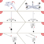 2 in 1 Hot and Cold Facial Steamer,Professional Face Steamer on Wheels for Beauty Salon, Spa or Home Use
