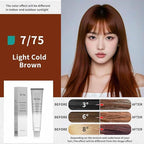 PureStyle 100ml Professional Permanent Hair Color Dye Cream Ammonia Free, Long Lasting Light Cold Brown Color, 100% Gray Coverage, Natural Shine, For All Hair Types Easy At Home Application