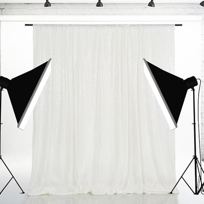 Eternal Beauty White 3mm Sequin Backdrop 8x10 Ft - Image 4