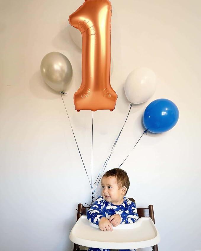 7 Balloon - Orange Birthday Number Balloons, 40 Inch Decorations Men Women | - Image 2