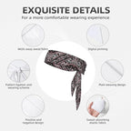Sports Tie Headband Bandana Running Athletic Sweat Band Elastic Adjustable Sport Head Tie for Men Women Head Ties Ninja Tie Headbands Tennis Sweatbands Soccer Basketball Teams Running Head Band