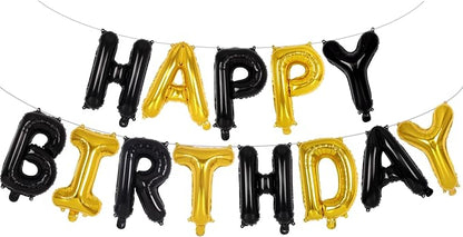 Happy Birthday Balloons Banner, Foil Balloon Personalized Name Letters Balloons by TOTAFAM