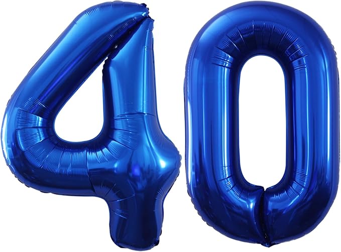Number 40 Balloons for 40th Birthday Party Decorations, 42 Inch Jumbo Foil by GOER