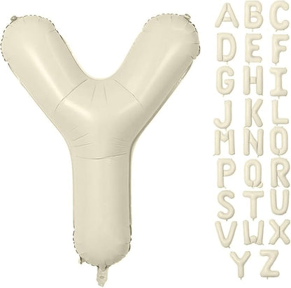 Letter Balloon 40Inch Cream White Big Alphabet Balloons Letter Y | Giant Foil by YUNSHANGMO