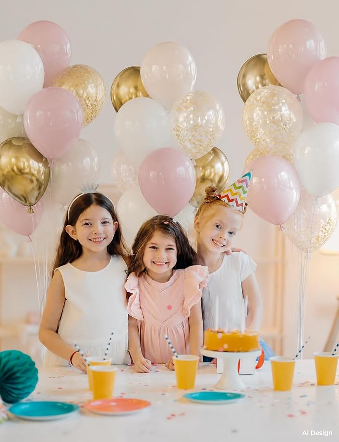 Dusty Pink and Gold Balloons - Image 3