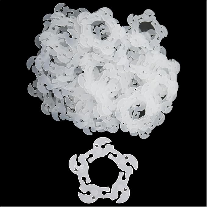 TAODAN 100PCS 6cm Reusable White Plastic Balloon Arch Clips Suitable by TAODAN