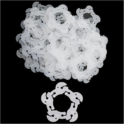 TAODAN 100PCS 6cm Reusable White Plastic Balloon Arch Clips Suitable by TAODAN