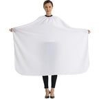 Professional Salon Cape Polyester Haircut Apron Barber Cape,54”x62”,White,C026005B
