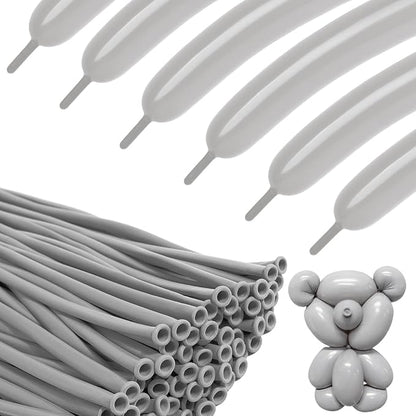Party Balloons - Gray 260 Long Balloons by KEXINGTUO