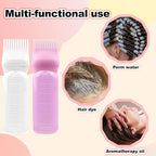 ELANE 4 Pack Hair Oiler Comb Bottle,Root Comb Applicator Bottle for Hair Oil Scalp Hair Oiling Applicator(2Pink+2White)
