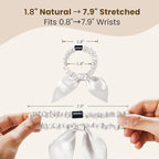 THXSILK 100% Mulberry Silk Bow Scrunchies 3-Pack, 22 Momme Mulberry Silk Hair Ties for Women, Cute Bunny Ear No Damage Ponytail Holders, Fashion Hair Accessories for Girls(S, Pearl White)