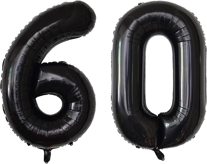 Number Balloons Black Party Balloon by United-UnicornsParty