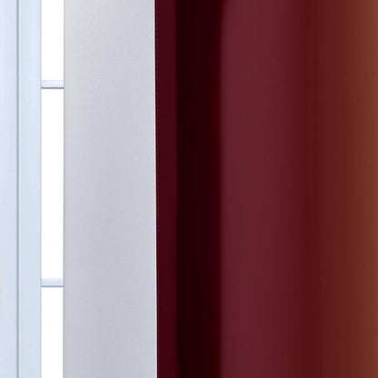 Yakamok Ombre Curtains Red and Greyish White - Image 7