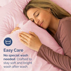 King Pillow Cases Set of 2 - Ultra Soft Hotel Quality Pillowcase Covers - Comfy, Cozy & Wrinkle Free - Shrinkage, Stain & Fade Resistant - Machine Washable Pillow Protectors - 2 Piece Set - Baby Pink