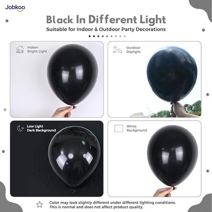 Jobkoo Black Balloons 12 Inch - Image 3