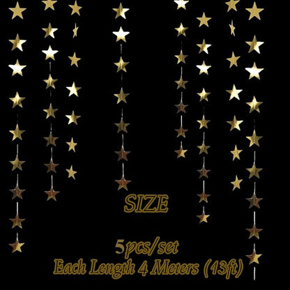 65Feet Gold Star Garland Banner - Image 7