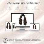 Ombre Brown Wig for Women, 18 Inch Middle Part Wavy Curly Wigs Synthetic Heat Resistant Soft deep wave Wig for Women Daily Use (Ombre Brown, 18 Inch)